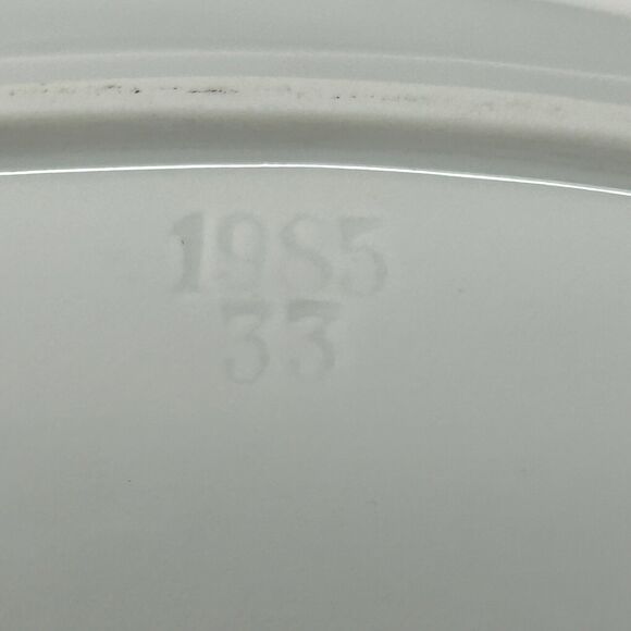 Fine Bohemian China Oval Serving Bowl 13" Long Pink Lily Gold Czechoslovakia Vtg - Picture 4 of 7